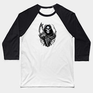 Black&White Grim Reaper Baseball T-Shirt